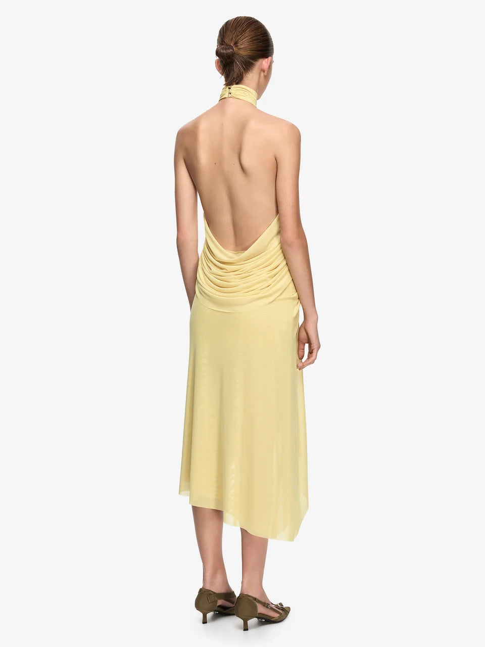Bec & Bridge Oria Halter Top & Oria Midi Skirt- Citron