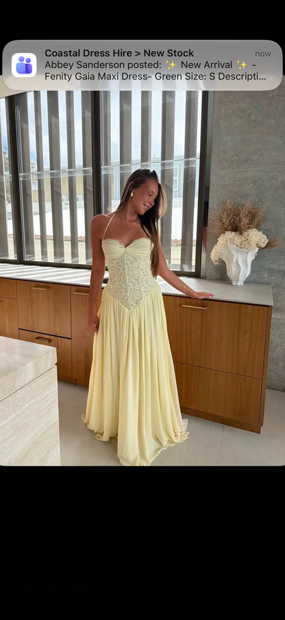 Fenity Kaye Maxi Dress- Yellow