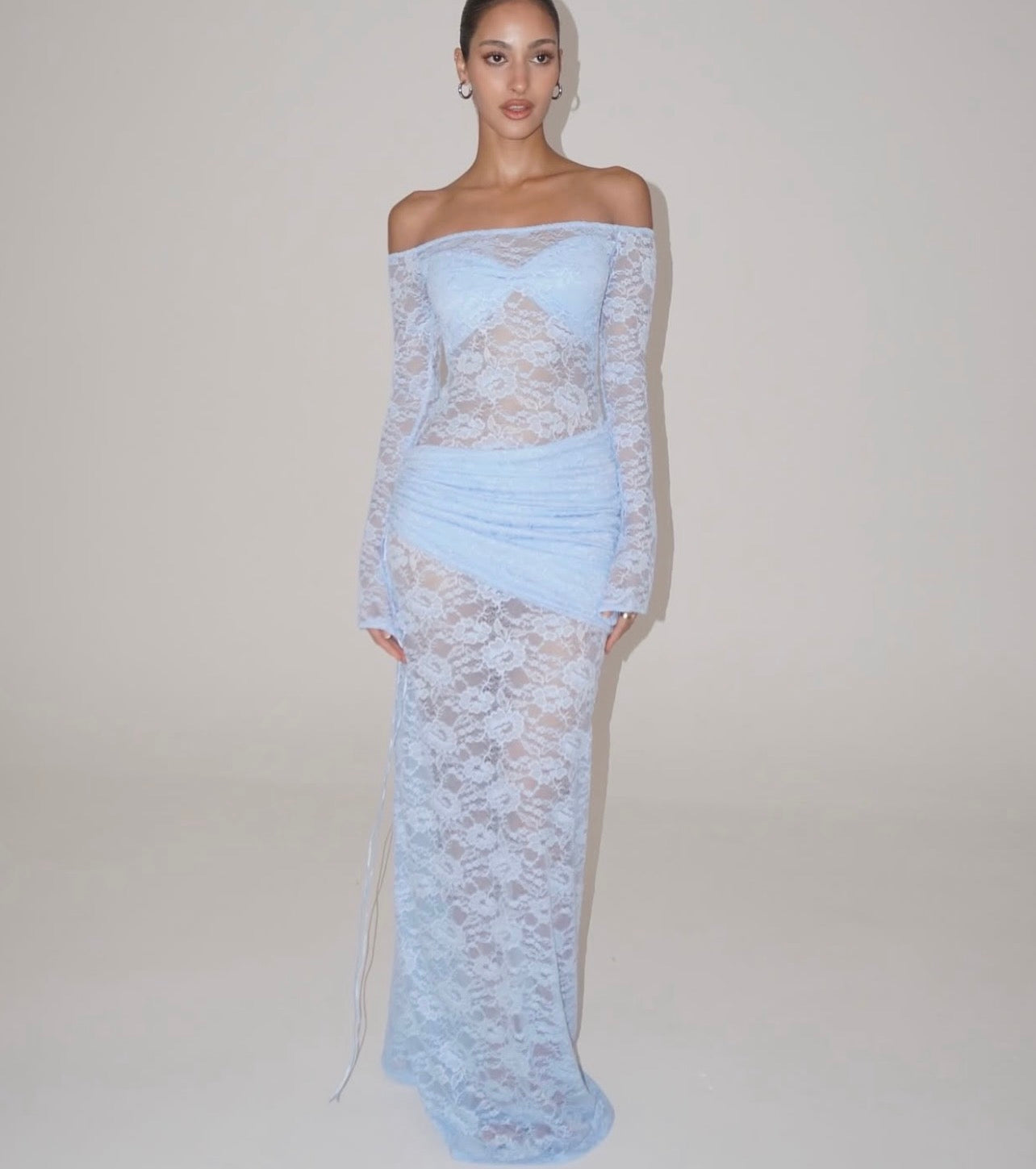 Deconduarte Christina Maxi Dress - Baby Blue