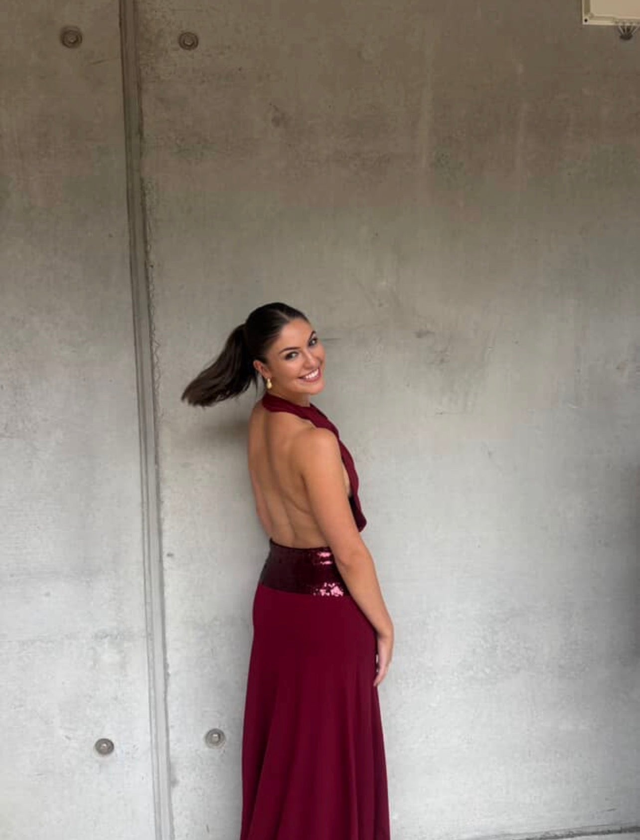 Ance Gria Adele Maxi Dress - Wine