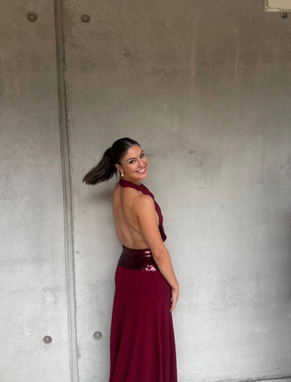 Ance Gria Adele Maxi Dress - Wine