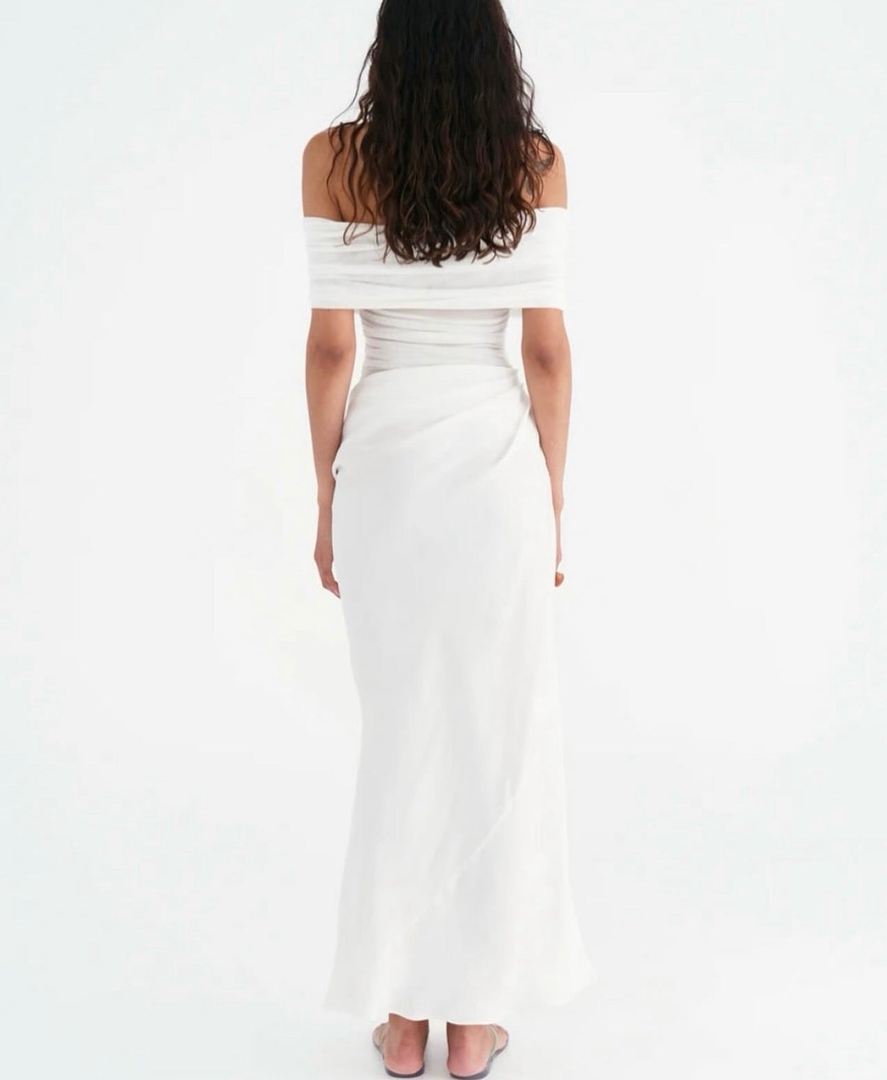 Benni Nico Off The Shoulder Maxi Dress - White