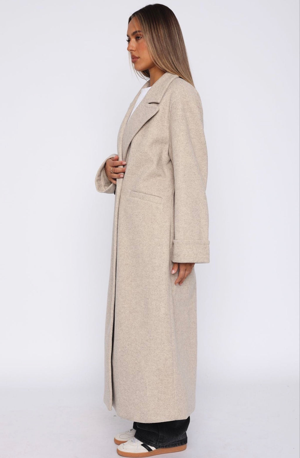 White Fox Winter Holiday Oversized Coat- Oak