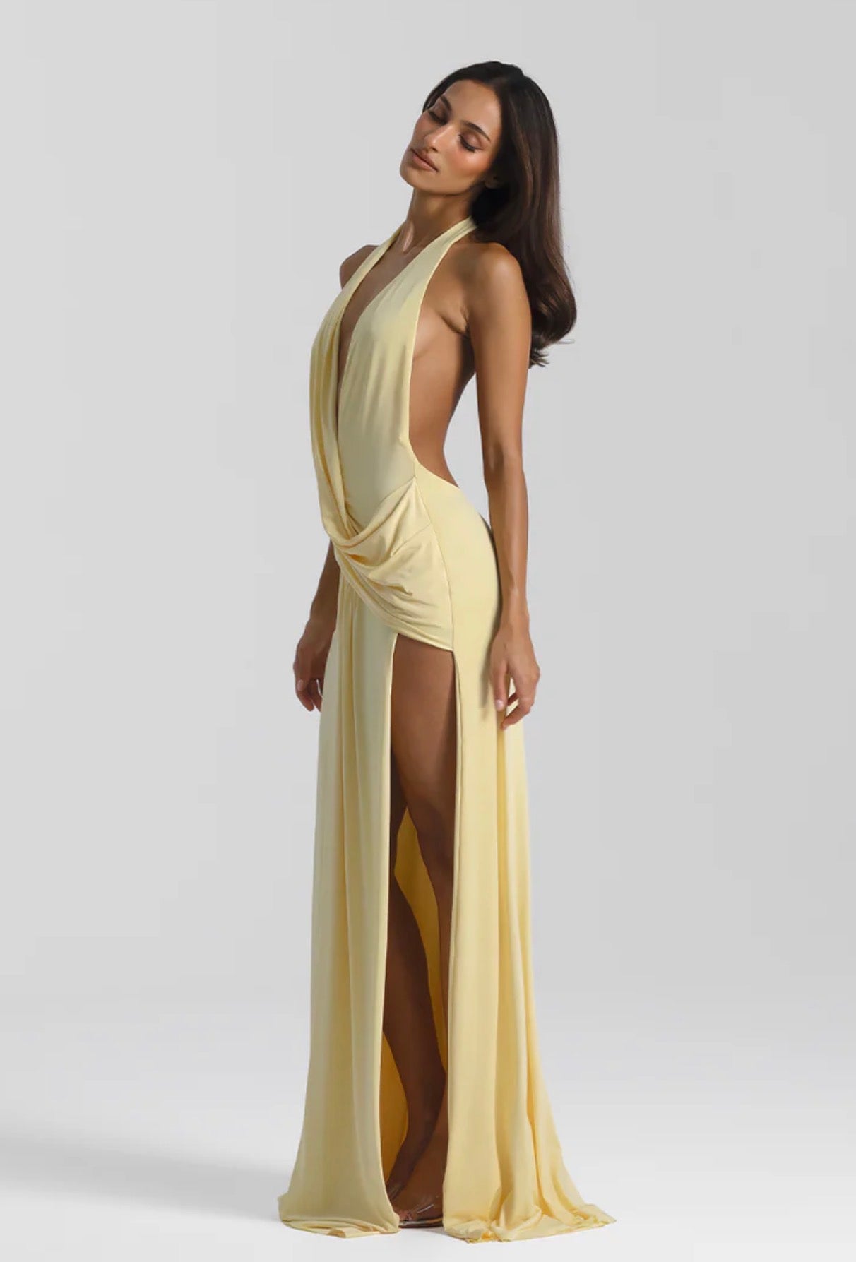 Natalie Rolt Winona Maxi Dress- Lemon