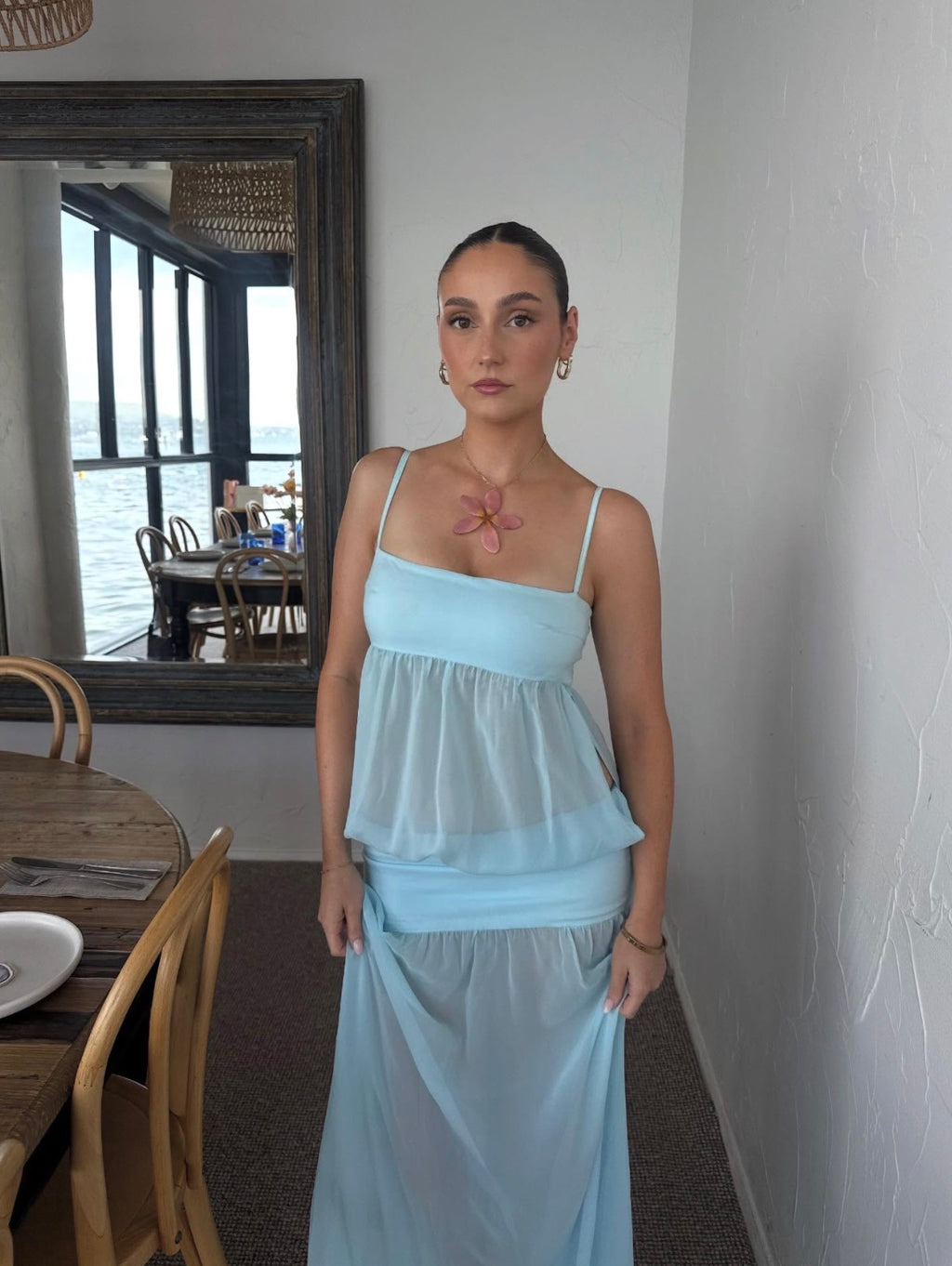Ance Gria Romeo Maxi Dress- Aqua