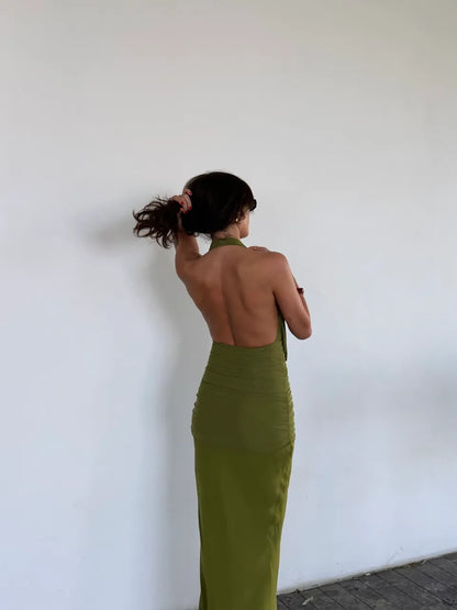 Bec & Bridge Cassis Drape Maxi Dress- Fern