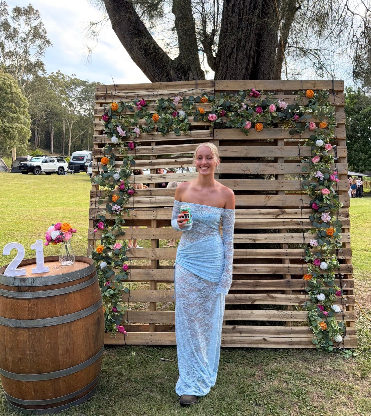 Deconduarte Christina Maxi Dress - Baby Blue