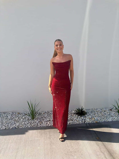 Babyboo Mirabella Maxi Dress- Burgundy