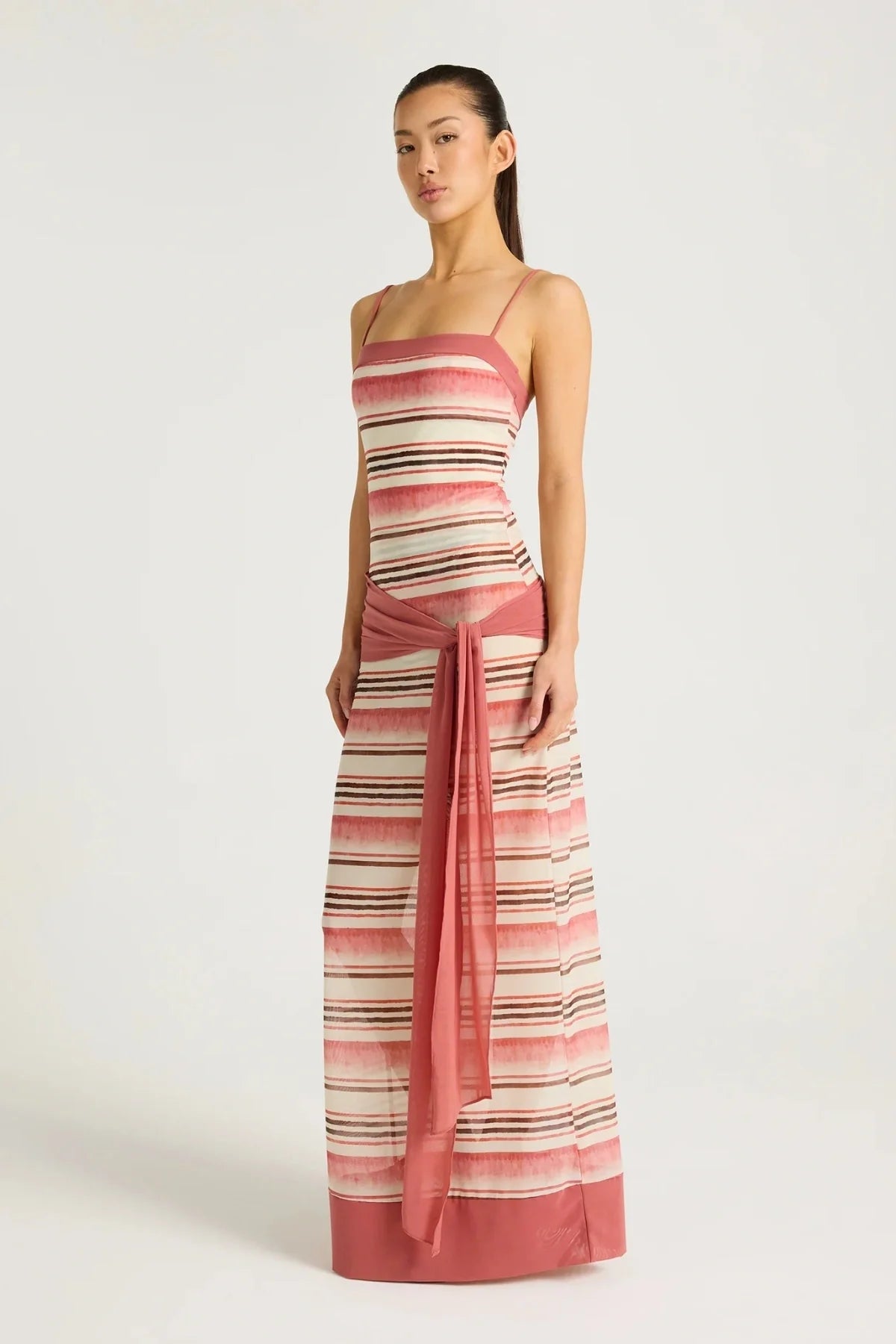 Benni Suki Maxi Dress- Melon Stripe
