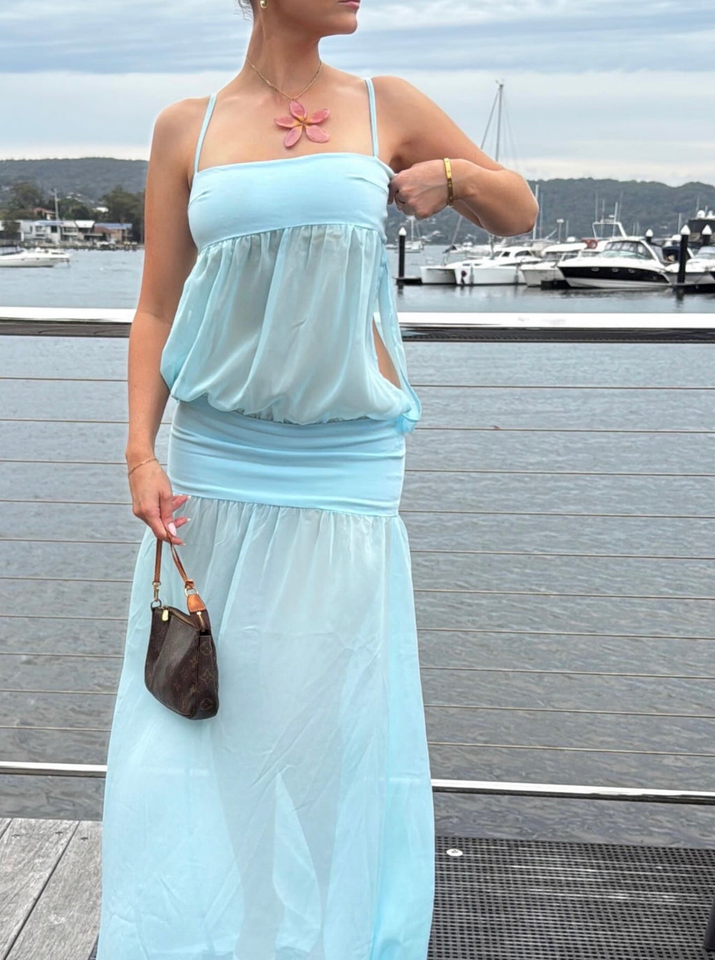 Ance Gria Romeo Maxi Dress- Aqua