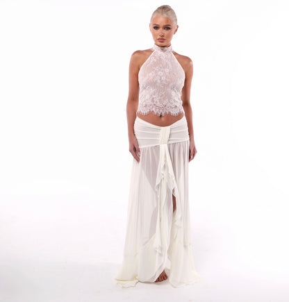 Ooh The Label Poppy Top & Willhelmina Maxi Skirt- White