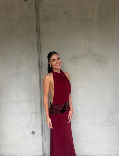 Ance Gria Adele Maxi Dress - Wine
