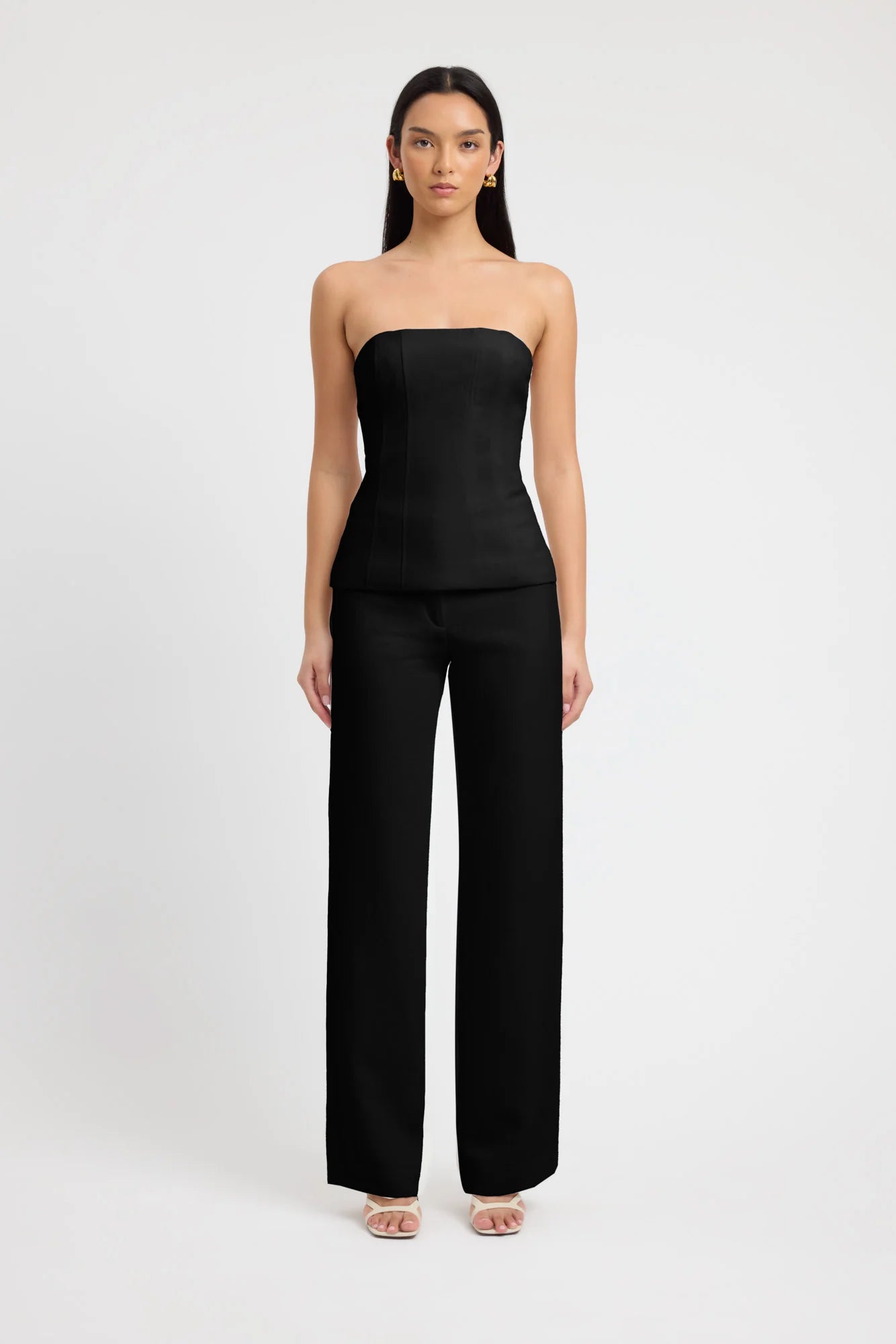 Kookai Ariel Corset & Ariel Low Rise Pants- Black