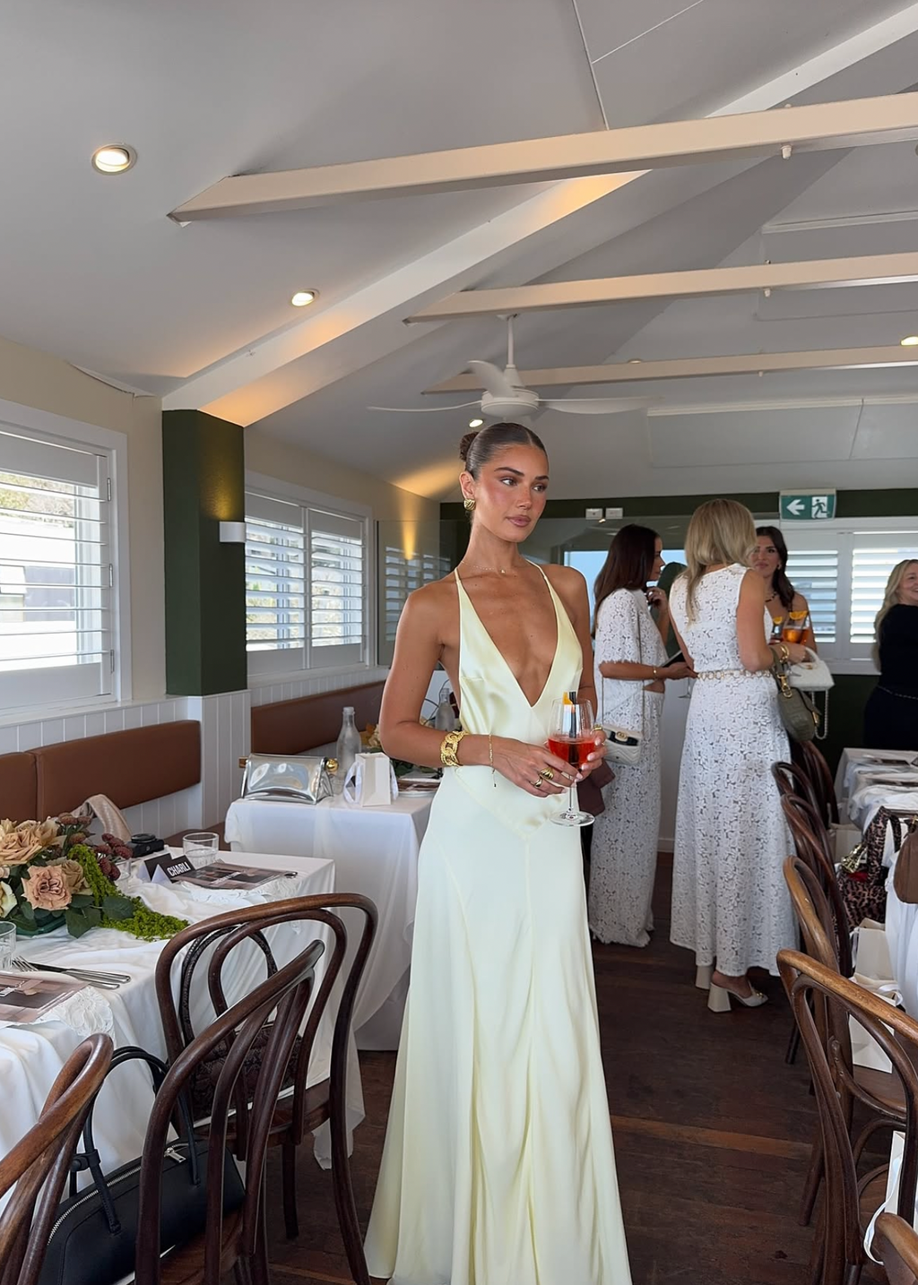 Sneaky Link Jaz Hand V Neck Maxi Dress- Yellow