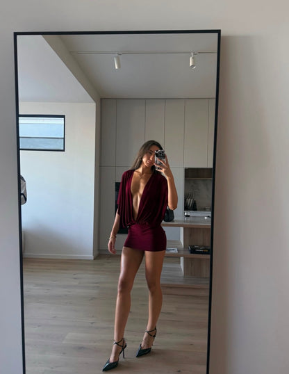 Novich Valentine Mini Dress- Red