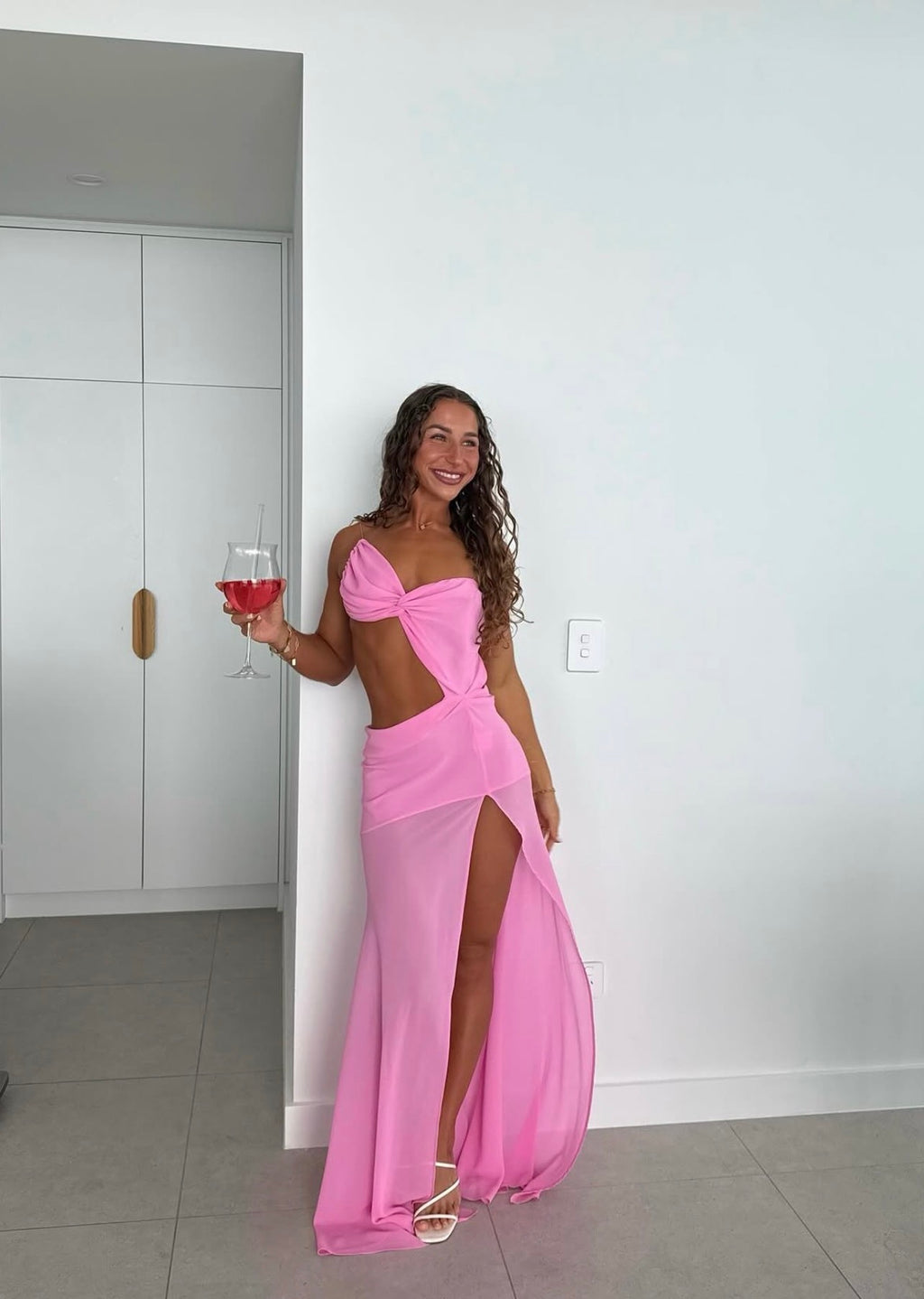 Natalie Rolt Dahlia Maxi Dress- Pink
