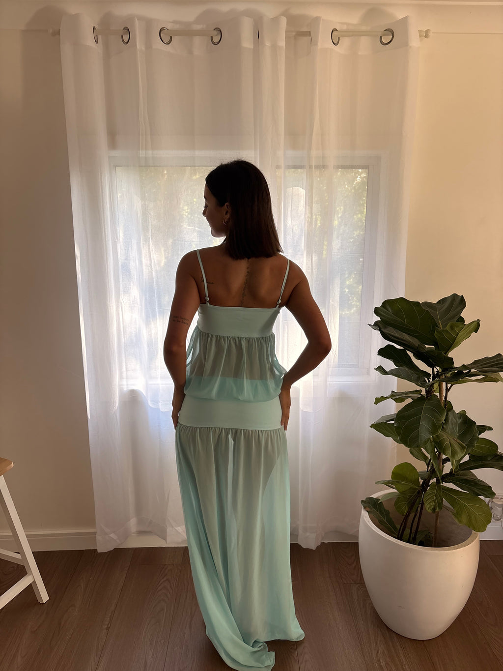 Ance Gria Romeo Maxi Dress- Aqua