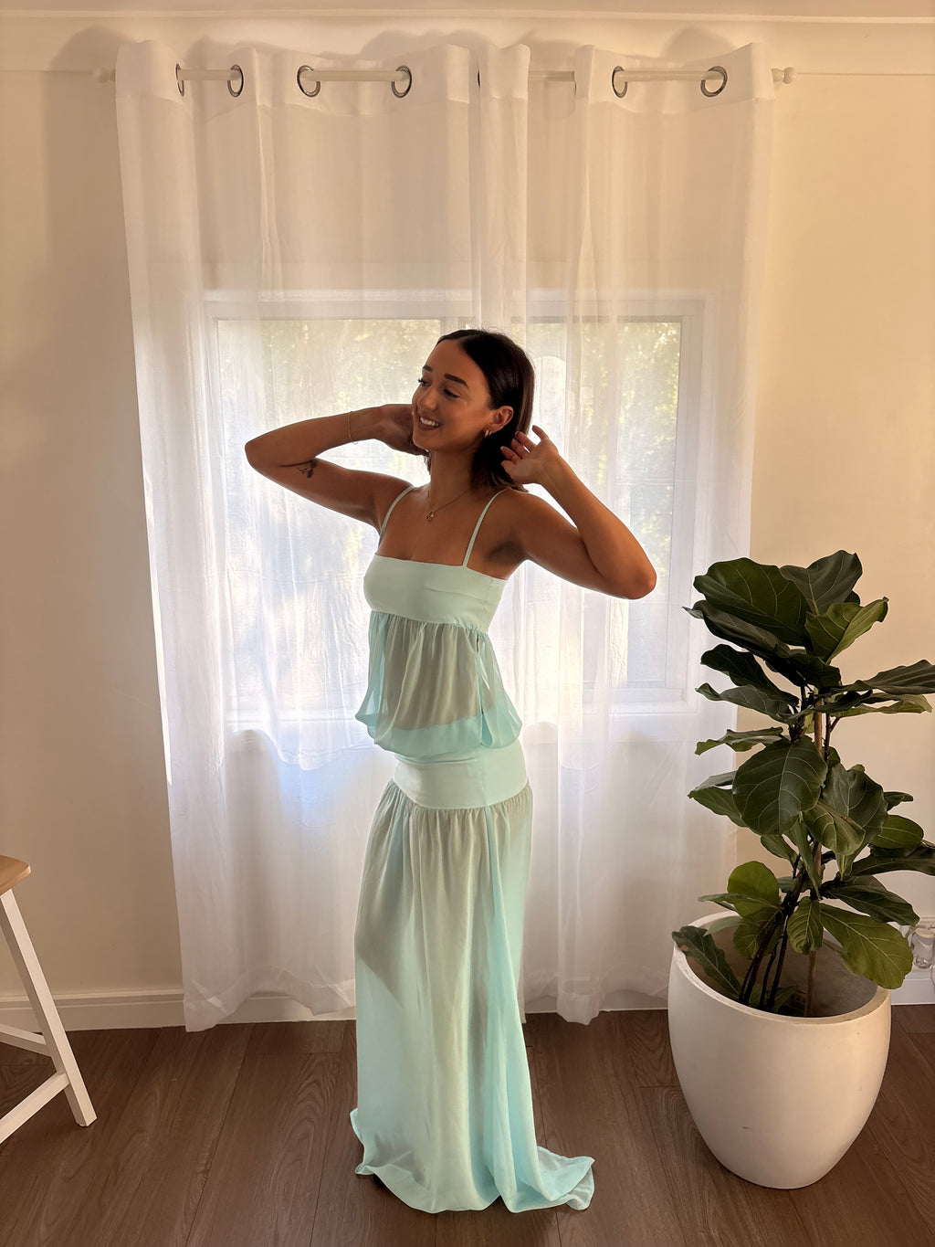 Ance Gria Romeo Maxi Dress- Aqua
