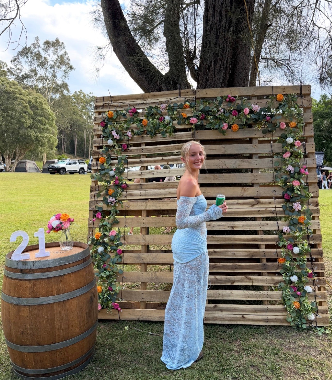 Deconduarte Christina Maxi Dress - Baby Blue