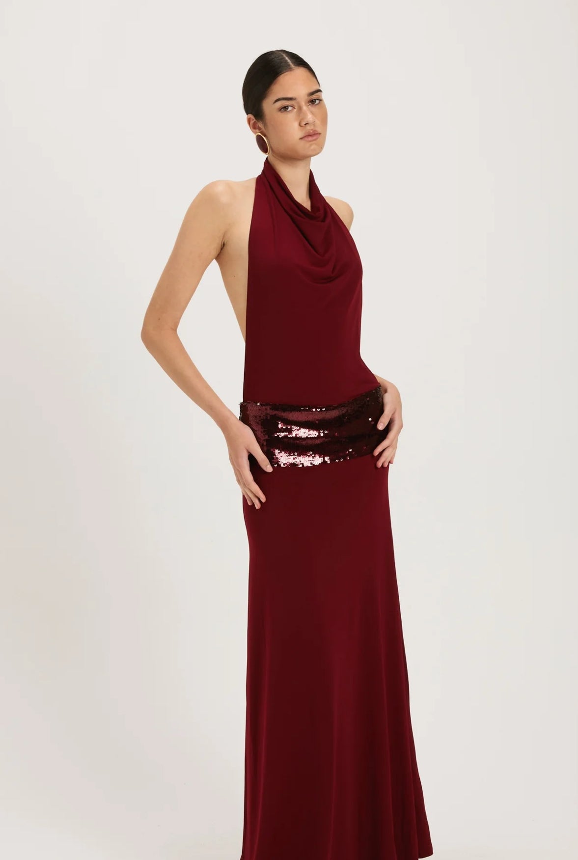 Ance Gria Adele Maxi Dress - Wine