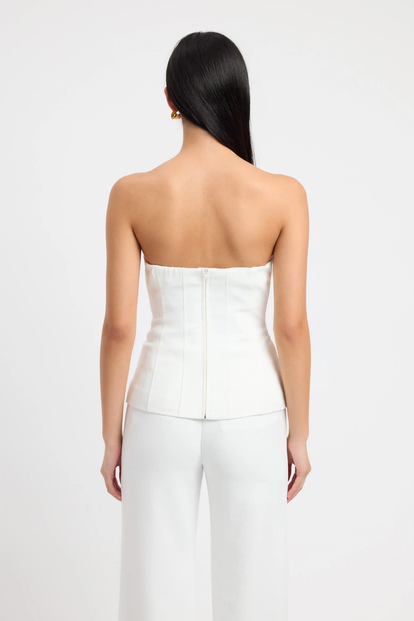 Kookai Ariel Corset & Ariel Low Rise Pants- White