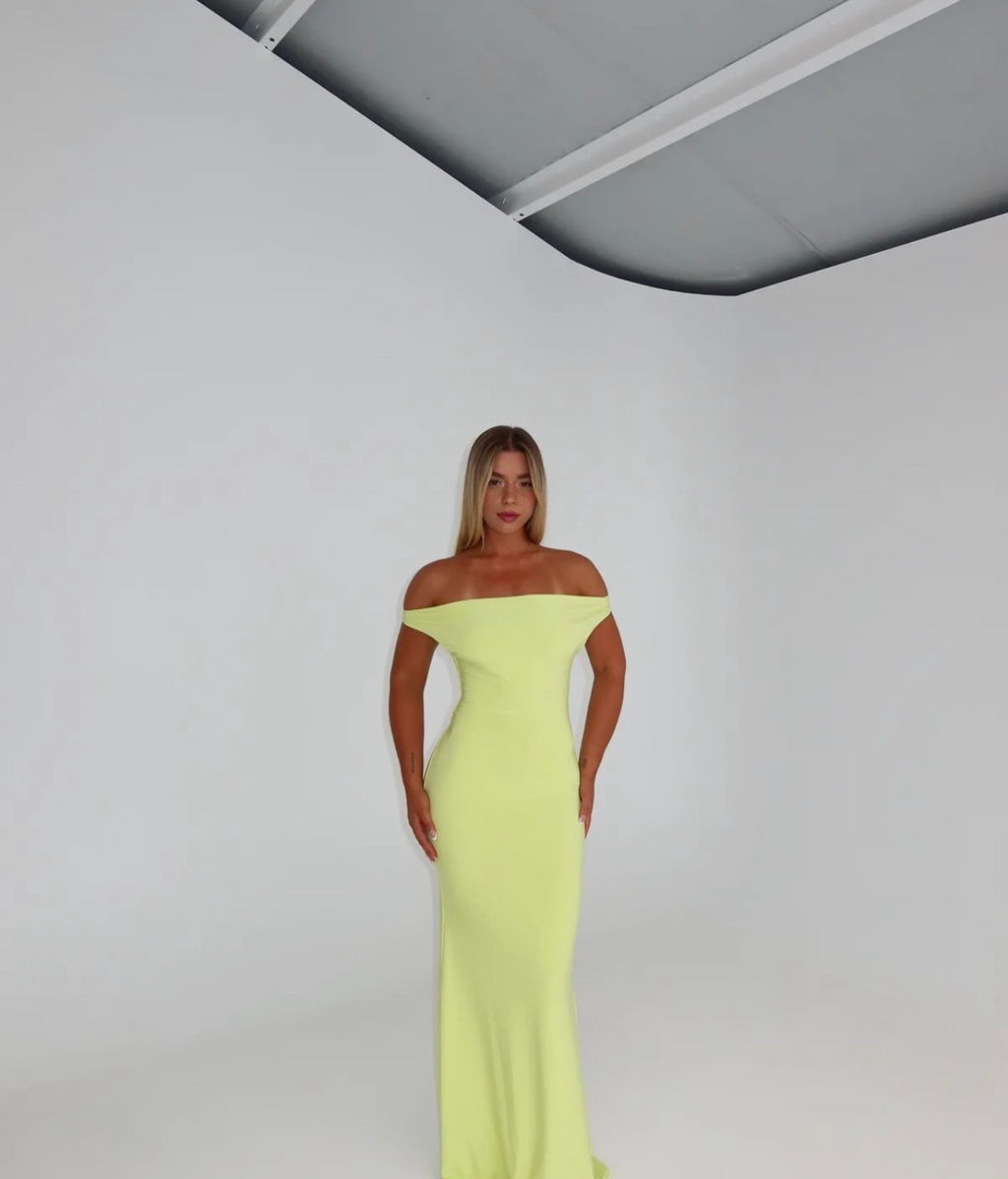 Natalie Rolt Bettina Maxi Dress- Lime