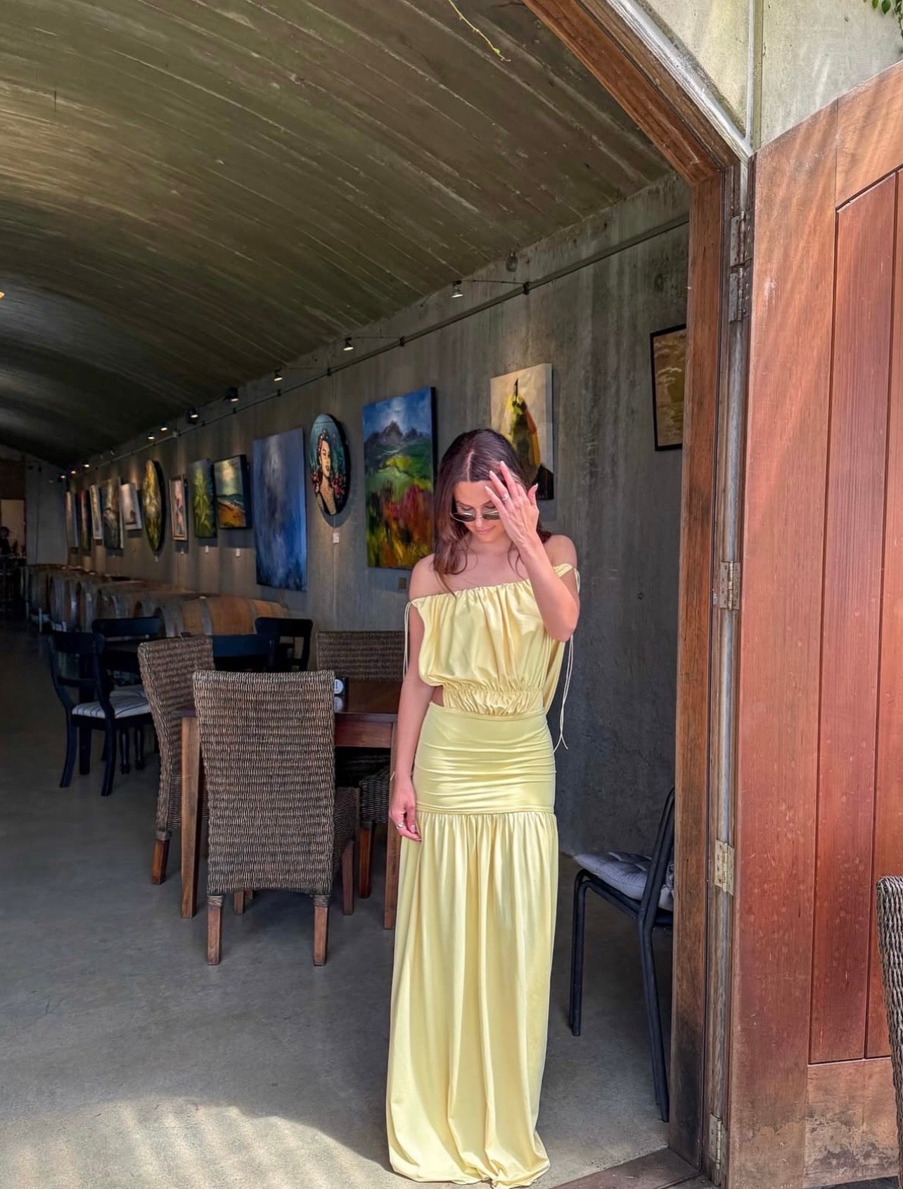 Deconduarte Solana Maxi Dress - Baby Yellow