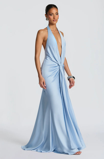 Babyboo Linette Maxi Dress- Glacier Blue