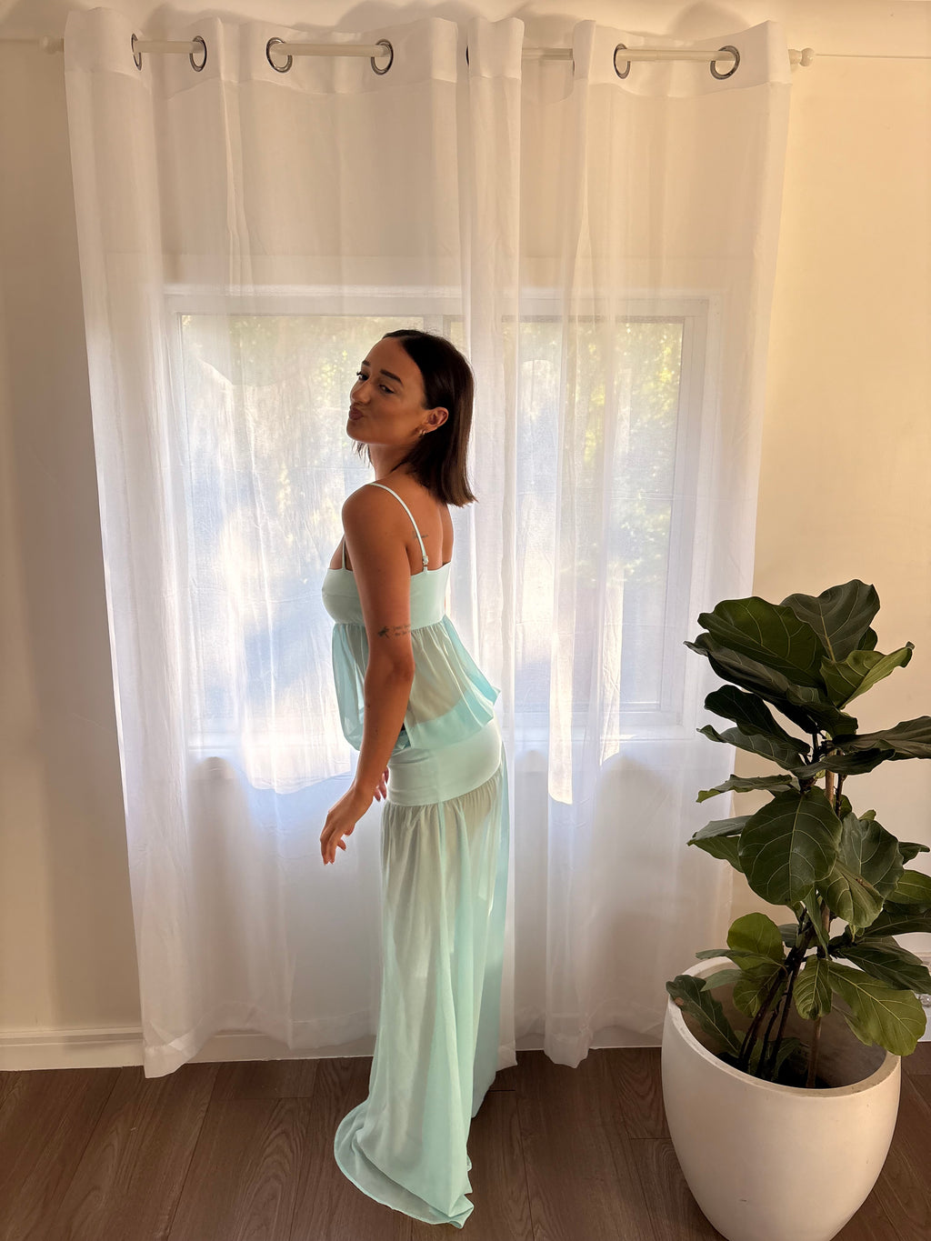 Ance Gria Romeo Maxi Dress- Aqua