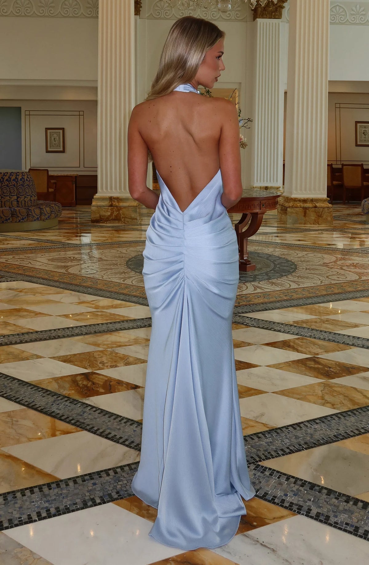 Babyboo Linette Maxi Dress- Glacier Blue