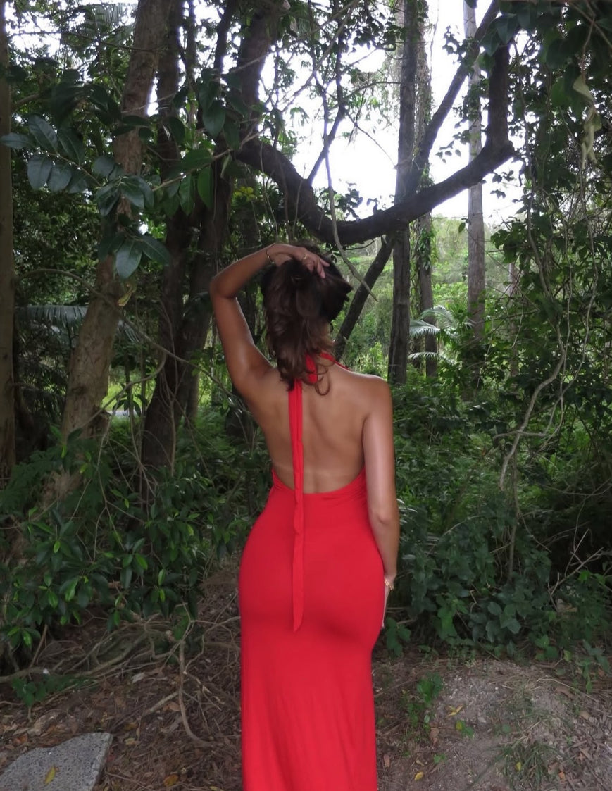 Saboa Studios Gisele Maxi Dress- Red