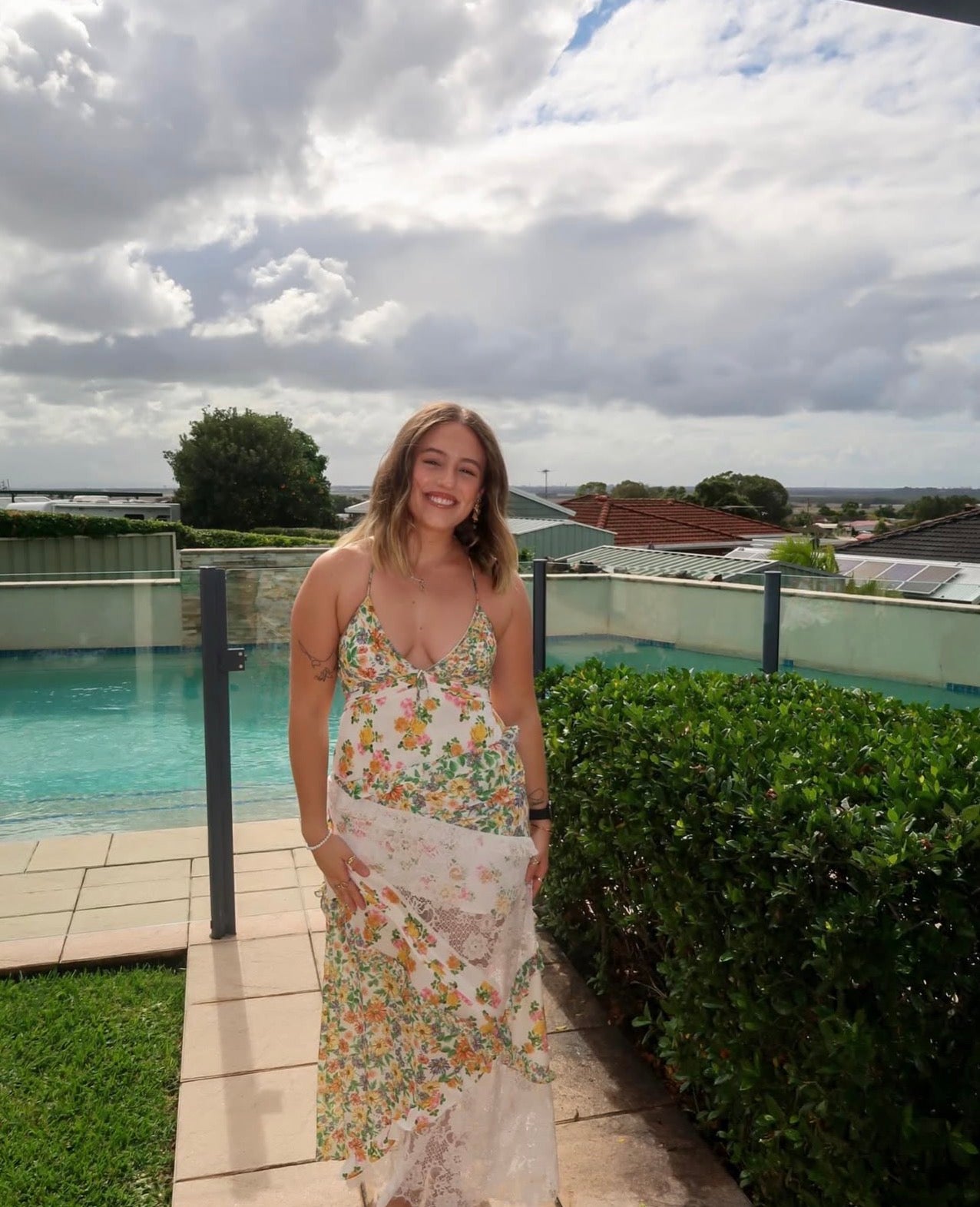 For Love & Lemons Rosalyn Maxi Dress - Marigold