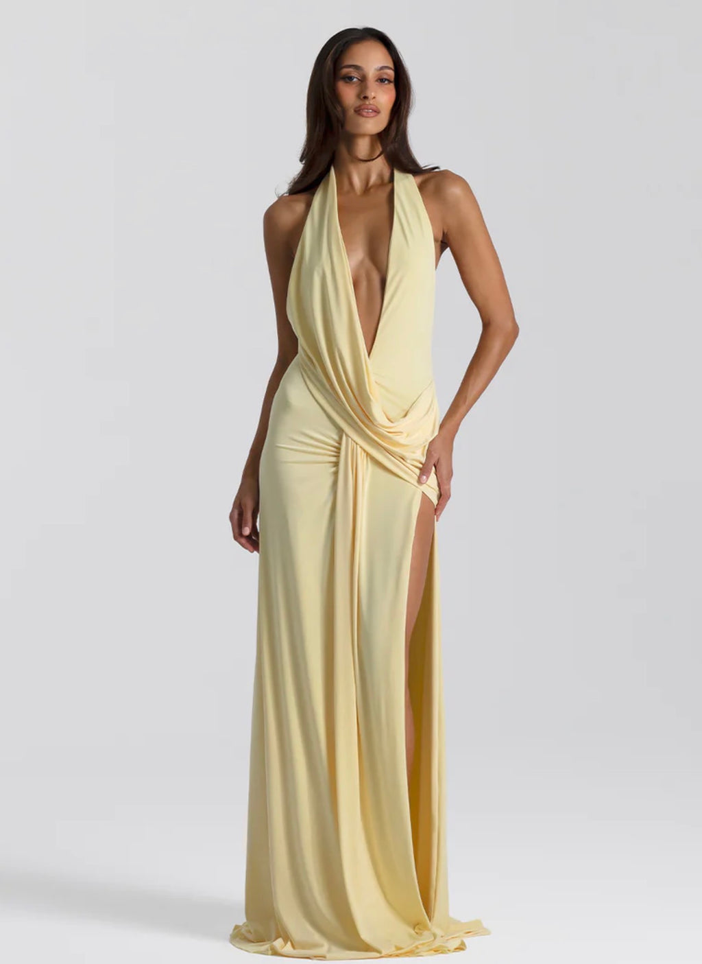 Natalie Rolt Winona Maxi Dress- Lemon