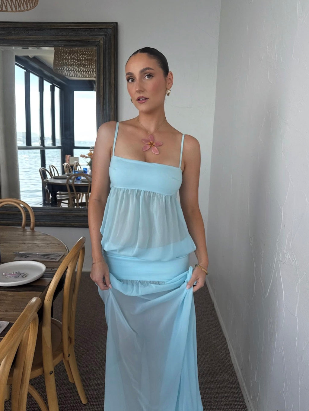 Ance Gria Romeo Maxi Dress- Aqua