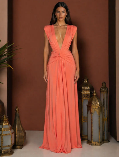 Abyss By Abby Yasmina Maxi Dress- Pink