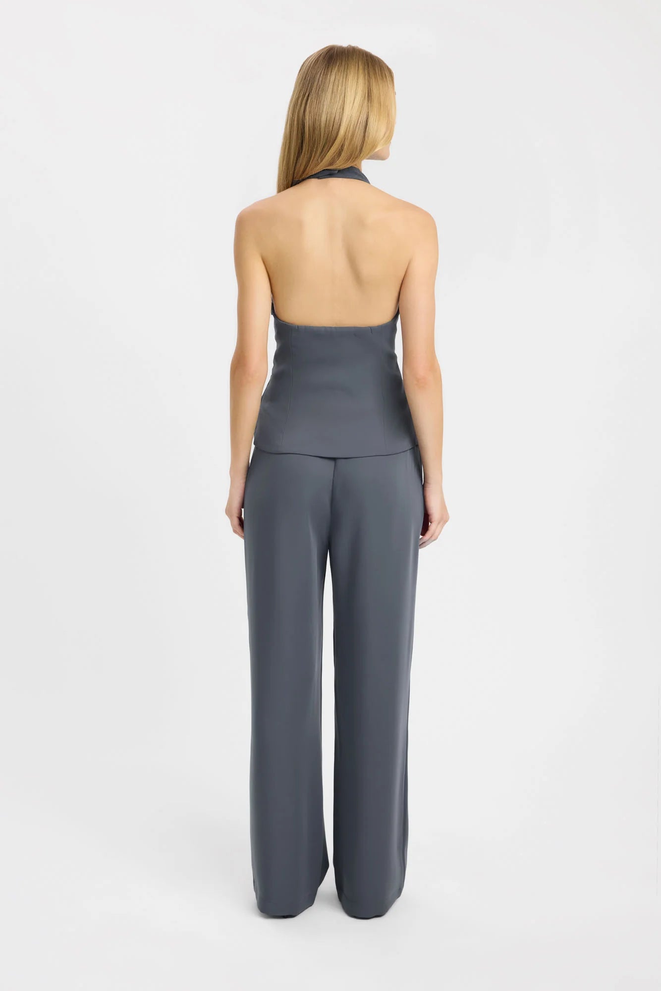 Kookai Maria Halter Wrap Top & Maria Elastic Pants- Gunmetal