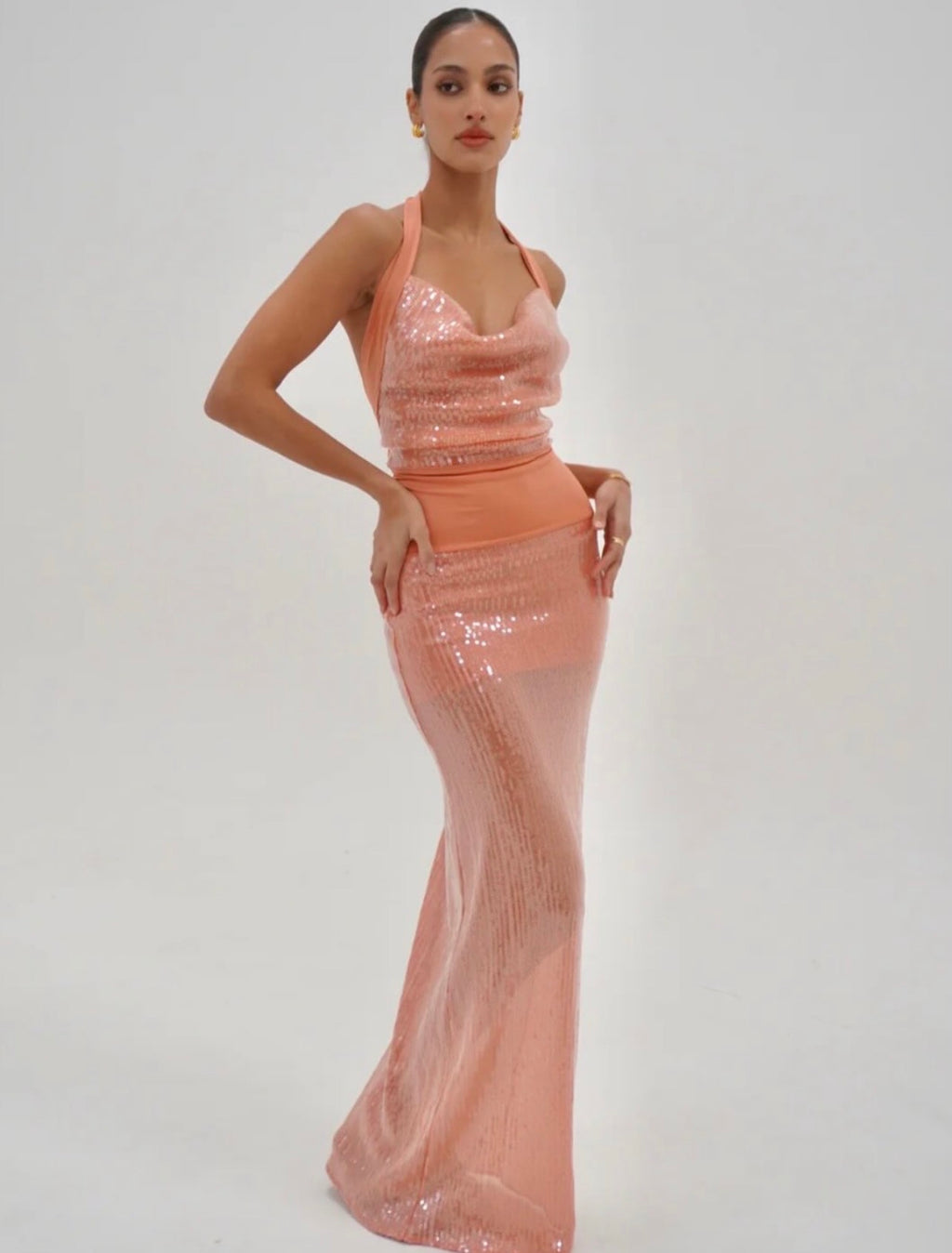 Deconduarte Lilou Maxi Dress- Coral