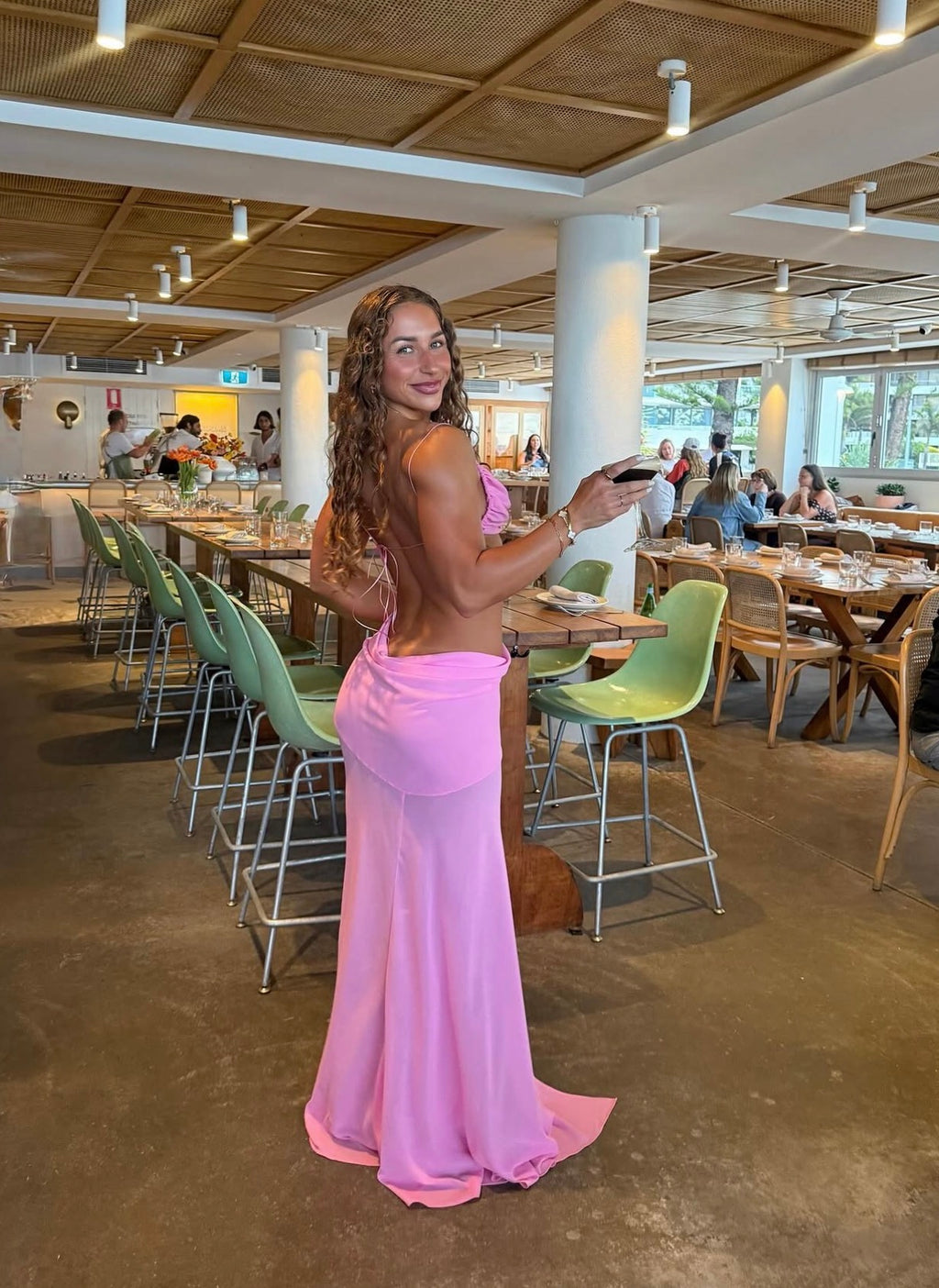 Natalie Rolt Dahlia Maxi Dress- Pink