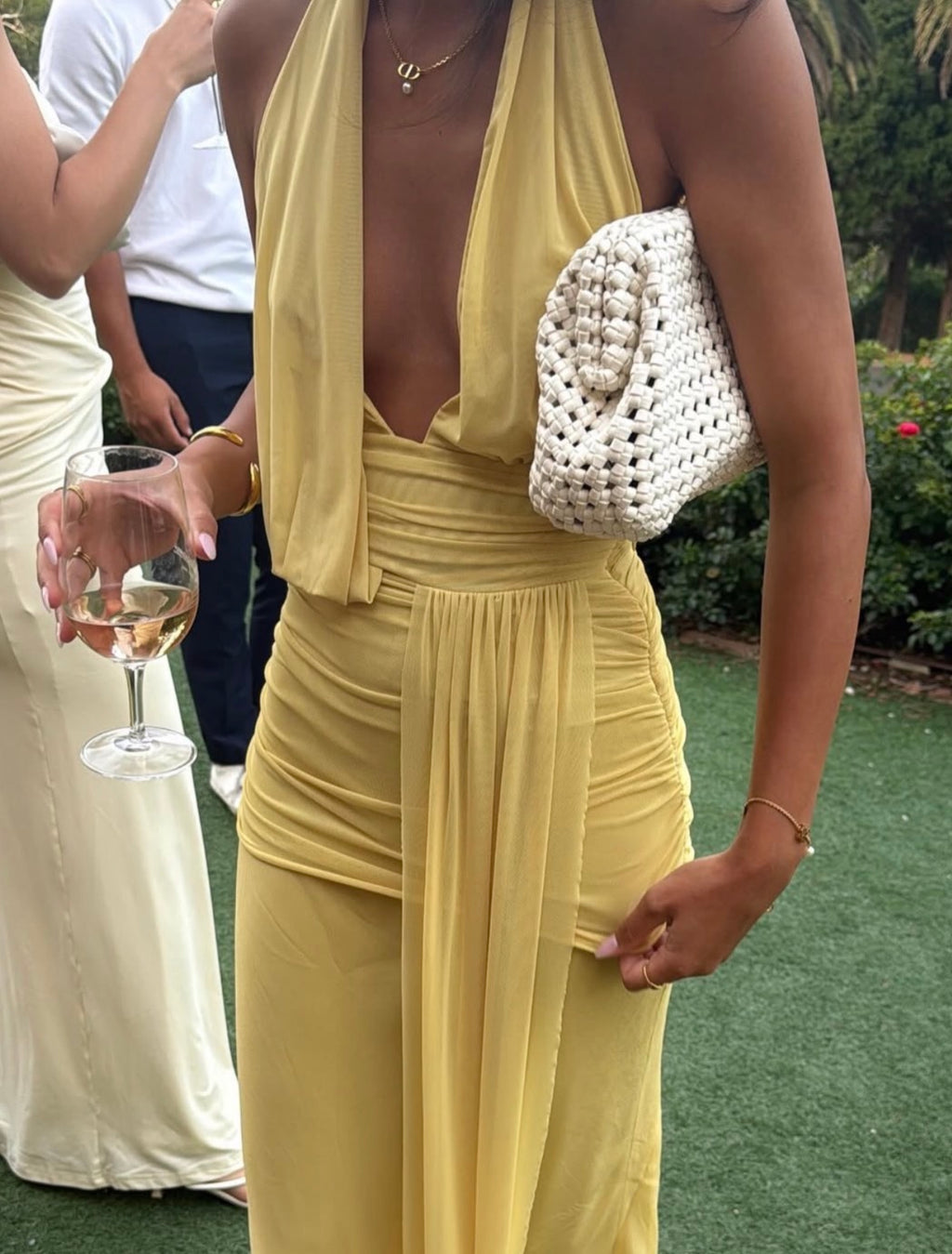 Bec & Bridge Cassis Drape Maxi Dress- Yellow