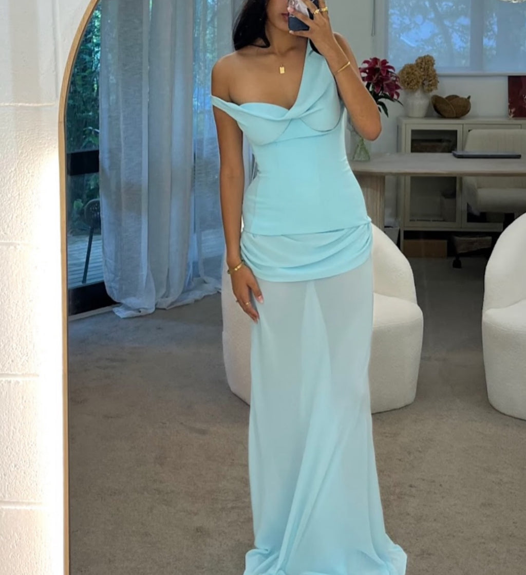 Natalie Rolt Cadence Maxi Dress - Baby Blue