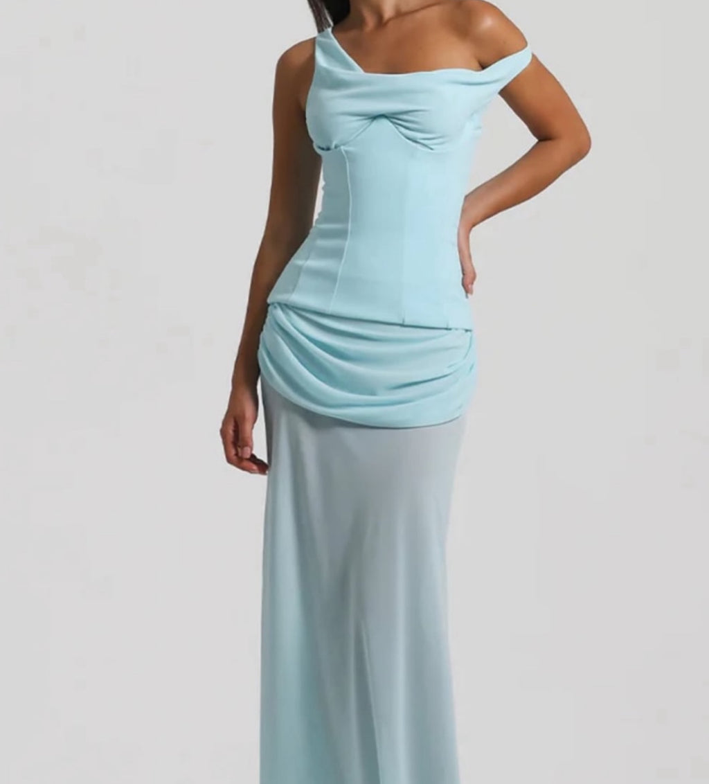 Natalie Rolt Cadence Maxi Dress - Baby Blue