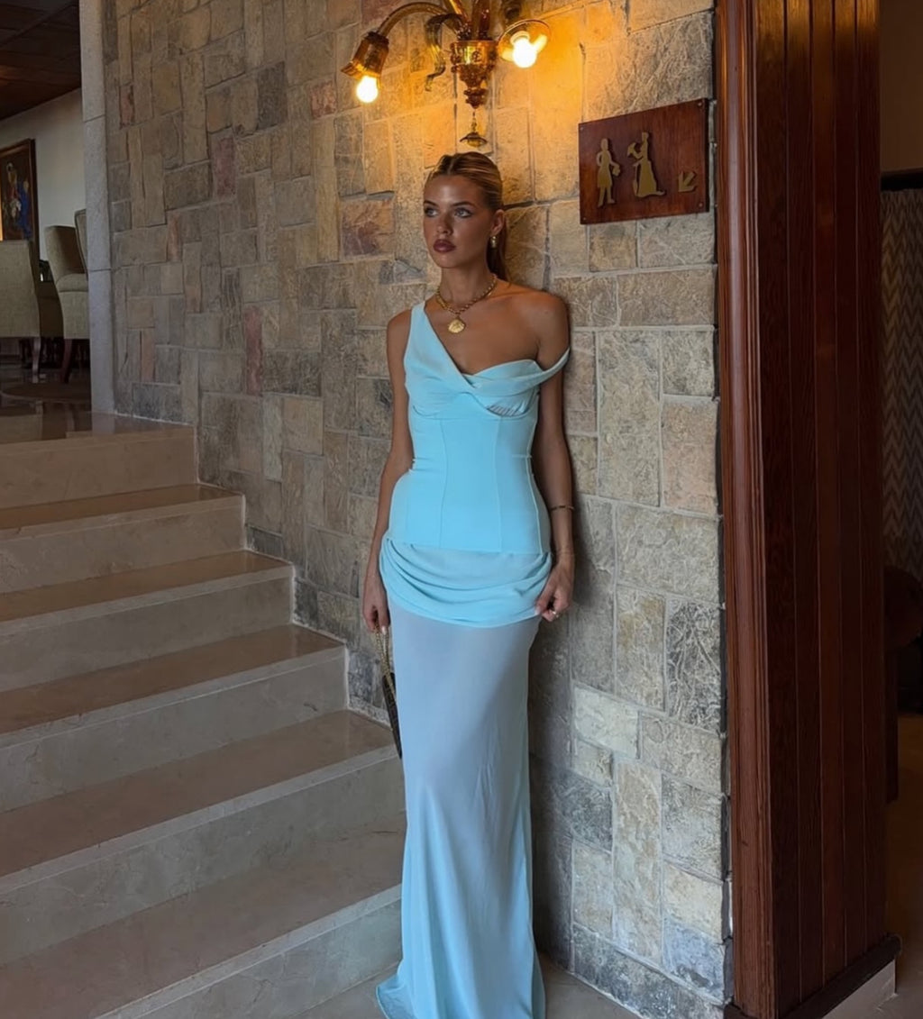 Natalie Rolt Cadence Maxi Dress - Baby Blue