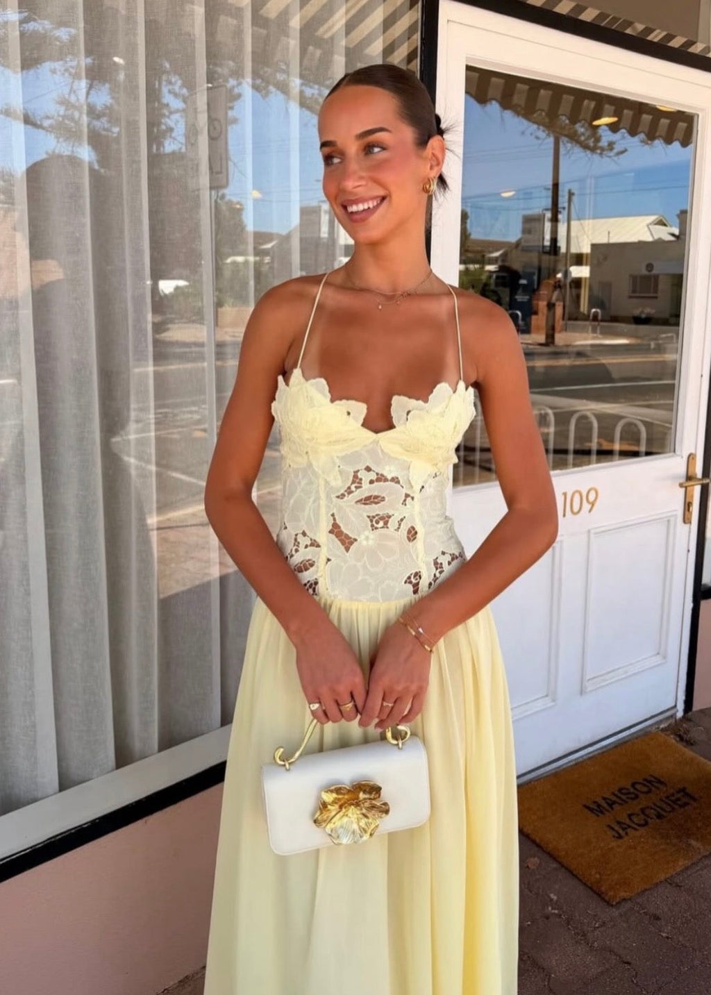 Hansen & Gretel Stephanie Maxi Dress- Butter